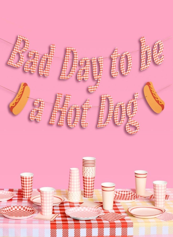 xo, Fetti Hot Dog Banner | Cookout Party, BBQ Decor, Summer Party, July 4th, Kids Party, Funny - Image 1