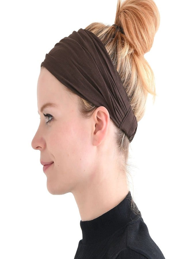PAROPKAR Multi Sports Japanese Style Bandana - Comfortable Lightweight Head Bands with Elastic Ideal Cricket Football Tennis Running Gym Yoga Workout for Men and Women (Brown) - Image 1