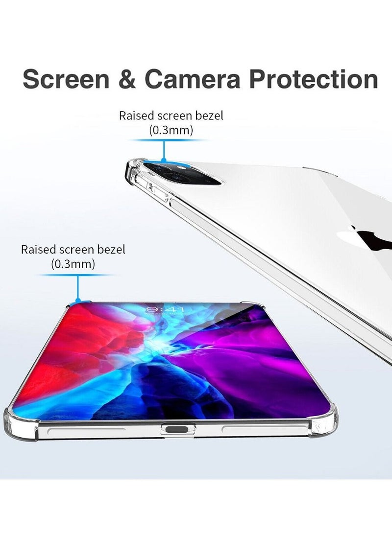 CATANES iPad Pro 11-inch 2020 (2nd Gen) Case Clear Shock Absorbing Flexible TPU Protective Cover Transparent Slim Case with Corner Bumper Airbag  - Image 3