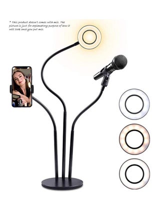 3 in 1 Professional Live Stream Kit with Small USB Ring Light Mic Holder CellPhone Web Cam Holder Premium Stand For Makeup Video Shoots Live Video Calling And More - pzsku/Z1E24FFDBF030BB594D89Z/45/_/1709223089/a3aebd1a-ed0b-4a94-a8a4-28132950e04a