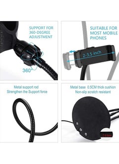 Generic 3 in 1 Professional Live Stream Kit with Small USB Ring Light Mic Holder CellPhone Web Cam Holder Premium Stand For Makeup Video Shoots Live Video Calling And More  - Image 3
