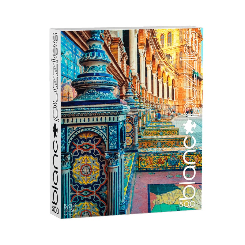 Buffalo Games - blanc - Spanish Tiles - 500 Piece Jigsaw Puzzle , White - Image 1