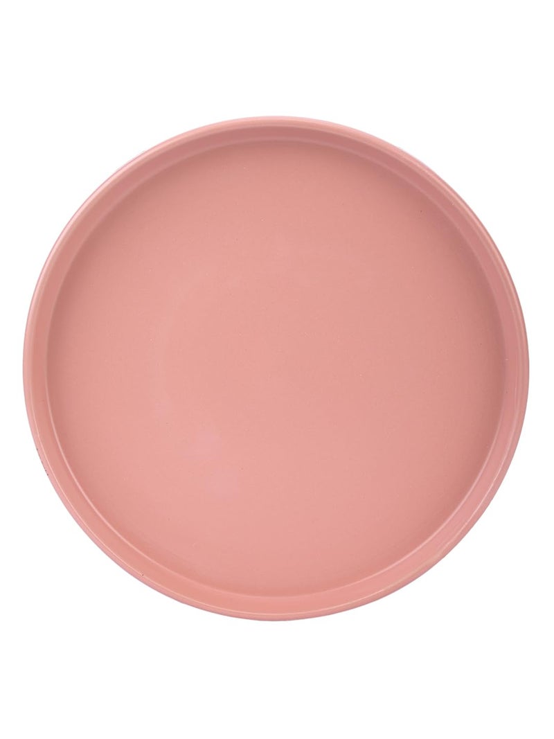 NARRADORA Stoneware Pink Zoro Straight Shape 2 PCS Dinner Plates, 2 PCS Serving Bowls & 2 PCS Veg Bowls | Dinner Set of 6 PCS, Premium Crockery Perfect for Gifting. - Image 3