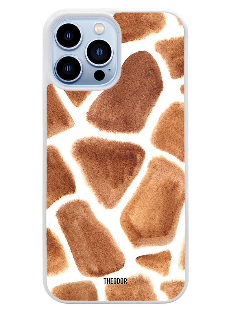 Theodor Protective Case Cover For APPLE IPHONE 14 Pro Max Stamp Mud Texture(White Bumper) - Image 1