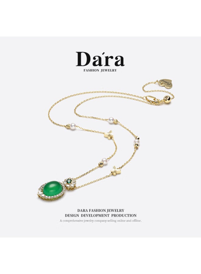 Dara 7-8mm S925 Silver Round Non-nucleus Freshwater Pearl Necklace Birthday Gift For Mom And Girlfriend - Image 5