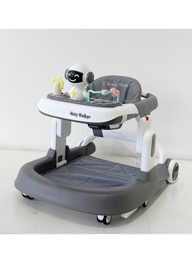 kiddoz Baby Toy Stroller M-926-1, 4in1 Multifunction Foldable and Adjustable with Push Bar and Brakes - Gray 