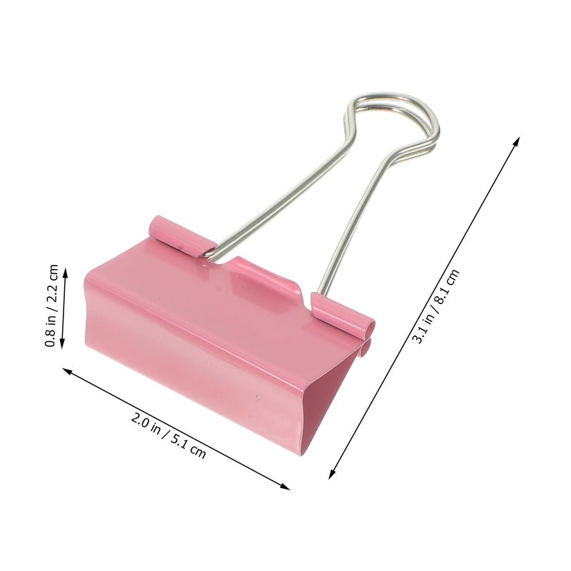 24 Pcs 2 Inch Colorful Metal Jumbo Binder Clips for Office School and Teacher Use - Image 3