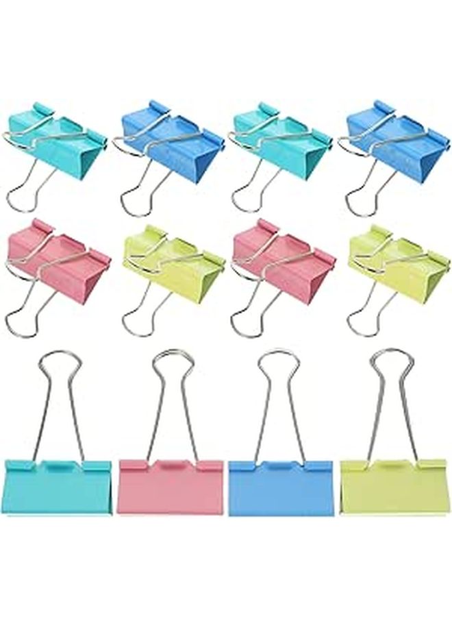 24 Pcs 2 Inch Colorful Metal Jumbo Binder Clips for Office School and Teacher Use - Image 1