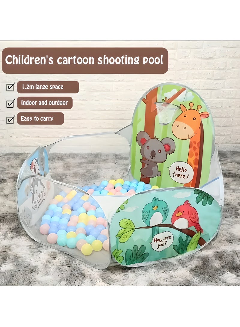 LIXADA Ball pit Large Foldable Game Ball Tent Pool for themed play House Game Fence Youngsters Boys Girls outdoor indoor Play, sloth giraffe pattern, Ideal Gift for Boys and Girls Ages 3+, Perfect for Birthday, School Day, Special Festival Gift (ball not included) - Image 2