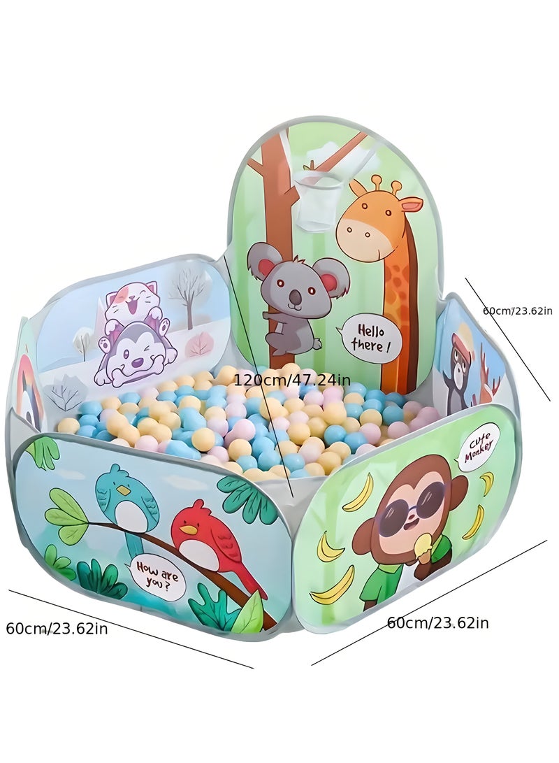 LIXADA Ball pit Large Foldable Game Ball Tent Pool for themed play House Game Fence Youngsters Boys Girls outdoor indoor Play, sloth giraffe pattern, Ideal Gift for Boys and Girls Ages 3+, Perfect for Birthday, School Day, Special Festival Gift (ball not included) - Image 3