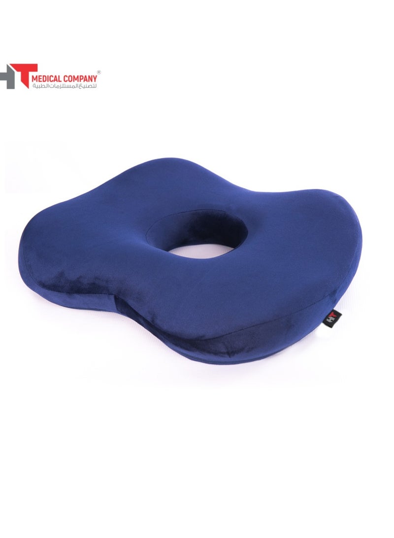 Max Comfort Volkswagen American memory foam hemorrhoid seat cushion for treating hemorrhoid, back and lower pain, a modern medical seat cushion for body comfort, navy blue - Image 4