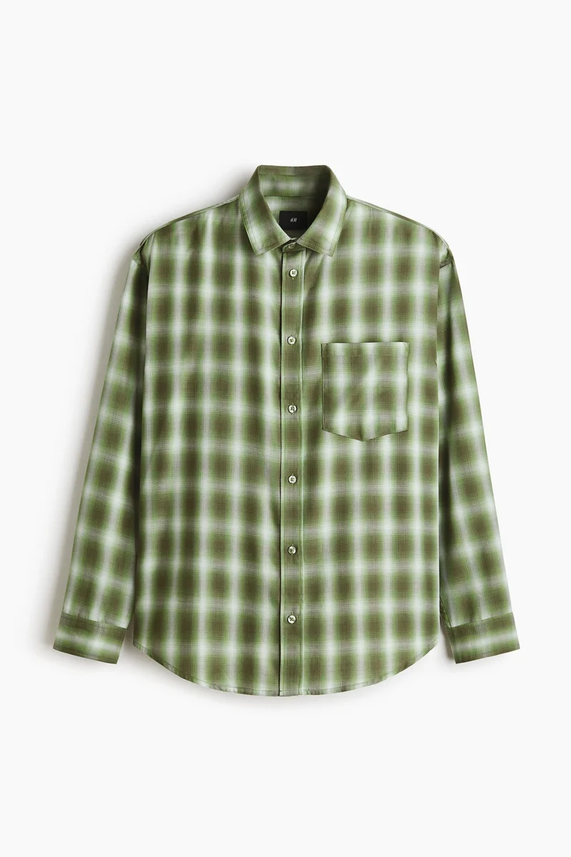 اتش اند ام قميص بقصة مريحة