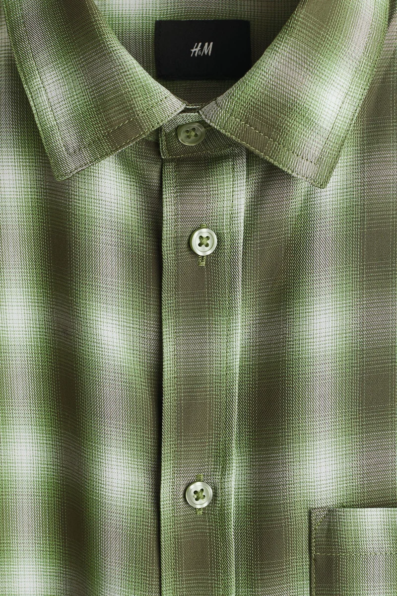 اتش اند ام قميص بقصة مريحة