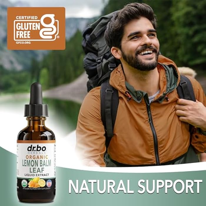 dr.bo Organic Lemon Balm Extract Tincture - Organic Lemon Balm Leaf Liquid Extract Drops Oil Melissa Officinalis, Calm Relaxation Tea Supplements - Vegan Liquid Drops Tincture Supplement, Kids & Adults 2oz - Image 5
