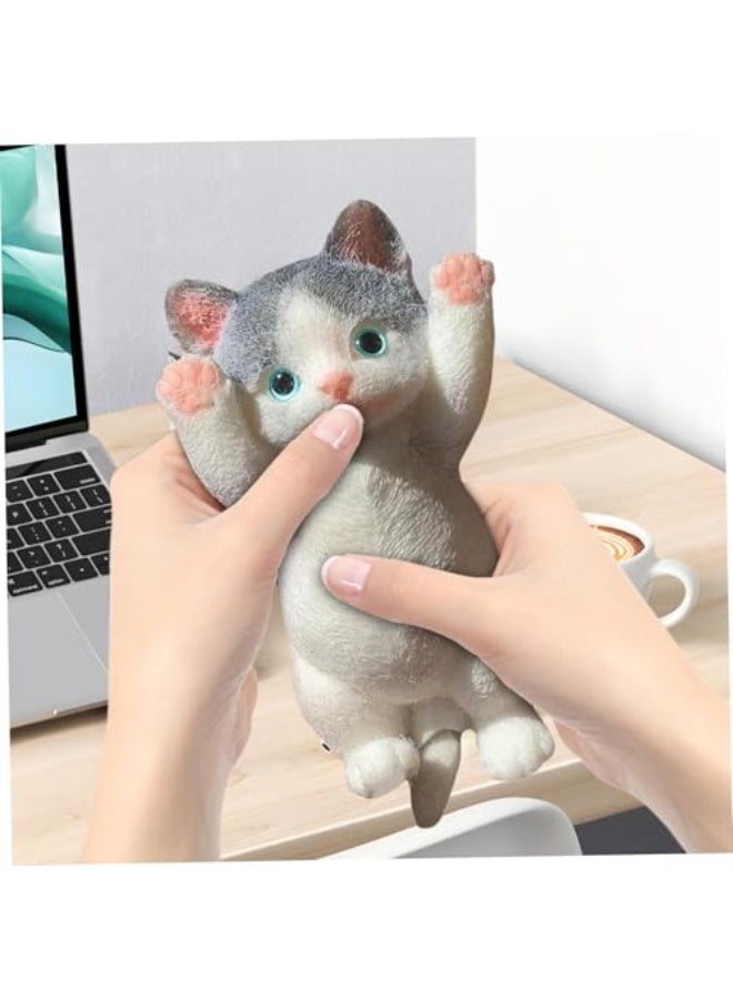 Kawaii Cat Fidget Toy, Soft 3D Stress Relief Sensory Squeeze Toy for Kids & Adults, 8 x 4 Inch - Image 3