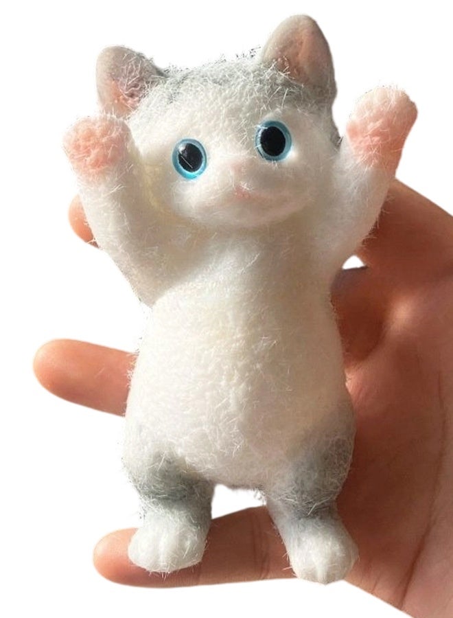 Kawaii Cat Fidget Toy, Soft 3D Stress Relief Sensory Squeeze Toy for Kids & Adults, 8 x 4 Inch - Image 1
