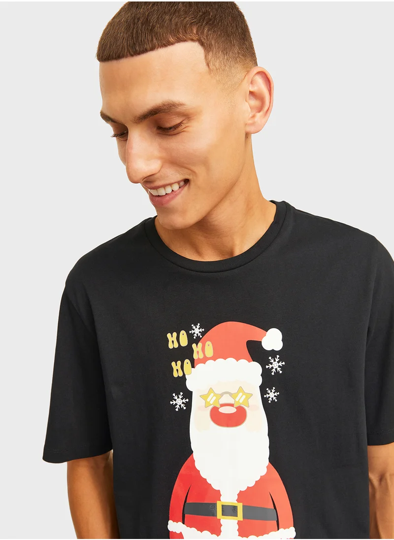 JACK & JONES Jjxmas Graphic Crew Neck T-Shirt