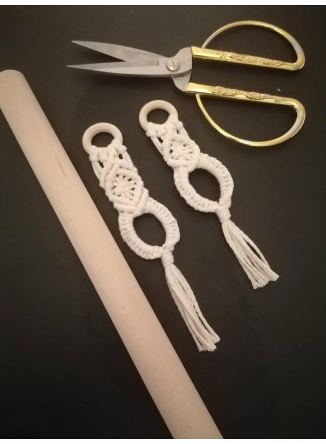 انتيكيانو حامل مناديل خارجي مكرمية من خيوط القطن، حامل ورق مكرمية يثبت على الحائط - Image 4