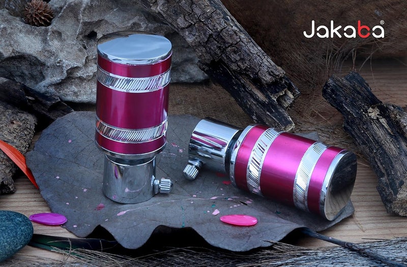 JAKABA Pink Finish Stainless Steel and Alloy Curtain Finials with Heavy Supports Pack of 12 Pcs Finials 6 Pcs Supports 6 Pcs Curtain Brackets SetHolders for WindowDoor JKB1513PK - Image 2