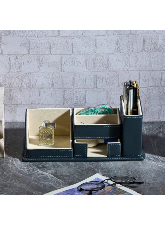 Danube Home Elsa Velvet Jewelry Organizer - 27X12X10Cm Grey Stylish Jewelry Storage Keep Your Rings, Necklaces, Earrings & Bracelets Neat & Tangle-Free Decorative Home Accessories - Image 1