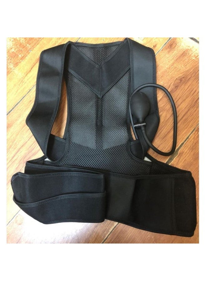 Generic Posture Corrector Spine Back Straight Belt For Men & Women Shoulder Upright Support Trainer for Body Correction and Neck Pain Relief - Free Size with pump - Image 4