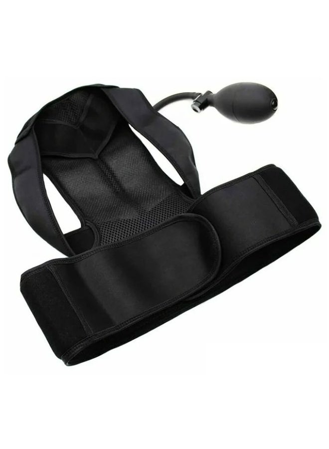 Generic Posture Corrector Spine Back Straight Belt For Men & Women Shoulder Upright Support Trainer for Body Correction and Neck Pain Relief - Free Size with pump - Image 3