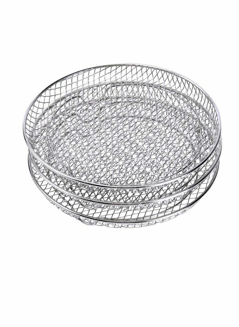 Air Fryer Three Stackable Dehydrator Racks, Stainless Steel Air Fryer Rack Fit all 4.2QT - 5.8QT Air fryer, Oven, Press Cooker, Air Flow Racks - Image 4