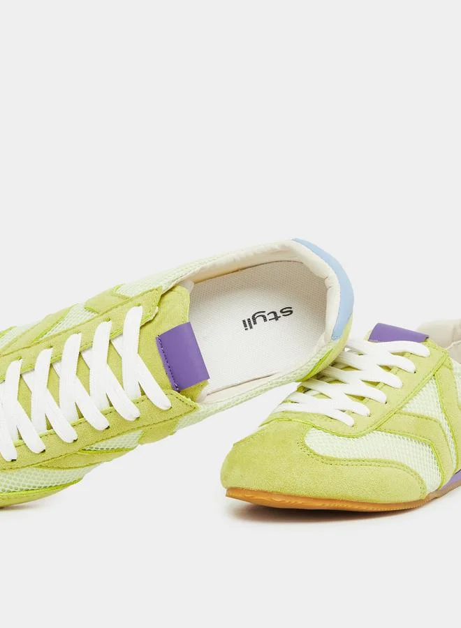 Styli Styli Retro Sole Lace Up Sneakers