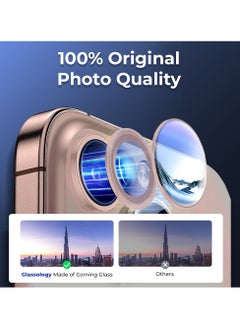 glassology iPhone 16 Pro Lens Guard Scratch Resistant Anti-Fingerprint Camera Protection (Rose Gold)  - Image 3