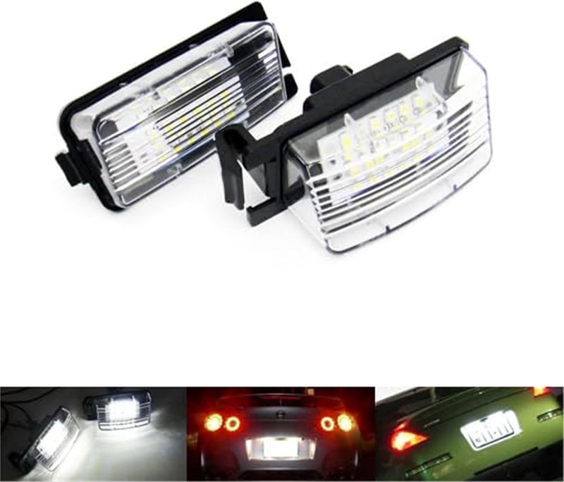 QASULER 2x LED License Plate Light for Various Nissan Models - Image 2