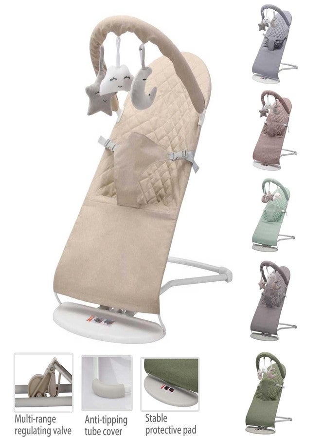 Richtots Premium Dream-On Infant Natural Swing Bouncer | Compact, Foldable and Multi Recline Back | with Removable Toybar/Fidget Bar 0-9 Months (Multicolour) - Image 2