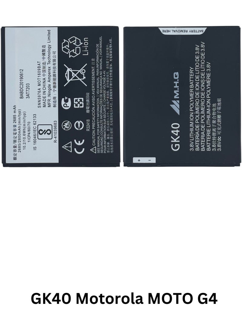 M.H.Q - GK40 Motorola MOTO G4 Play (XT1607) High Quality Battery - Image 1