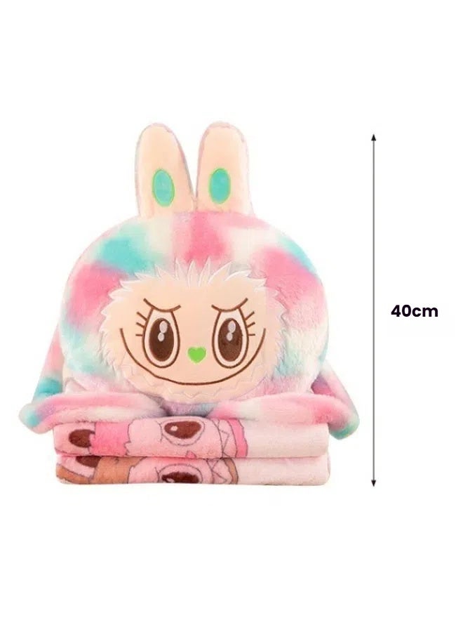 general labubu pillow quilt dual-purpose pillow blanket two-in-one car cushion sofa office sleeping pillow - Image 4