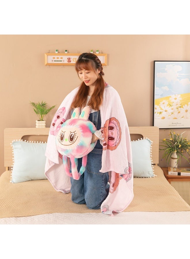 general labubu pillow quilt dual-purpose pillow blanket two-in-one car cushion sofa office sleeping pillow - Image 2