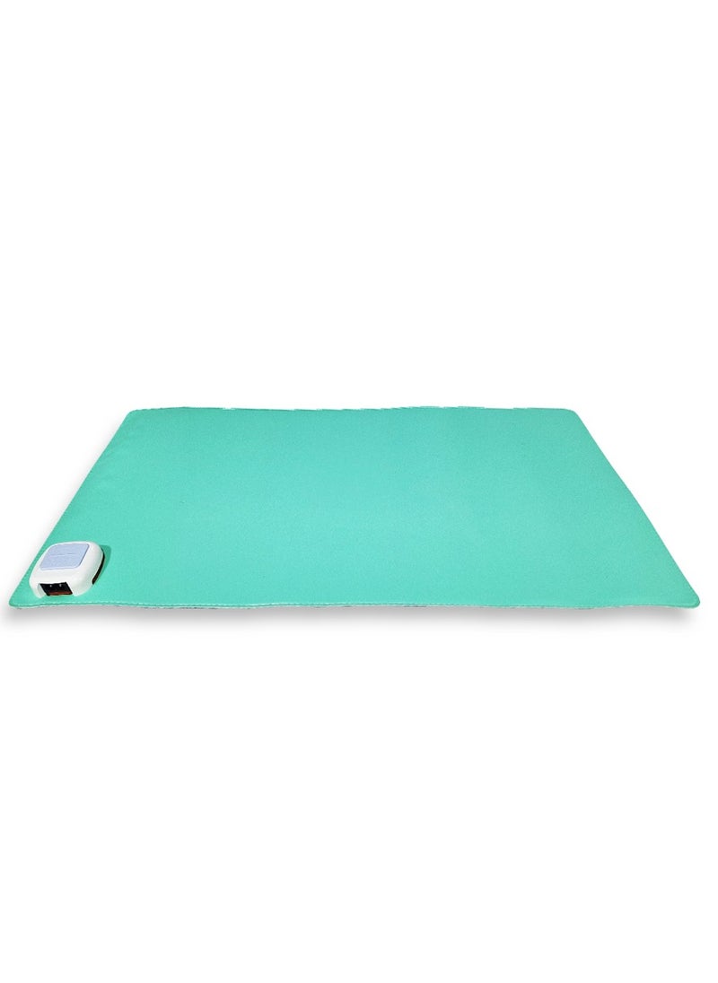 Generic Silicone Comfort Heating Pad, good for office workers in winter, it applies the latest technology, with ultra-safe flexible heating material to provide warmth and comfort, finished thickness of 3mm, double protection design, waterproof and leak-proof to ensure safe use, made of easy-to-clean silicone skin material Warm Handmade Table Mat - Green  - Image 3