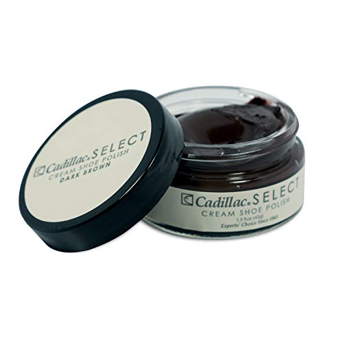Cadillac Select Premium Cream Shoe Polish – Dark Brown Leather Shoe Care, Nourishing Formula, Restores Shine and Color, Easy Application, Made in USA - Image 1
