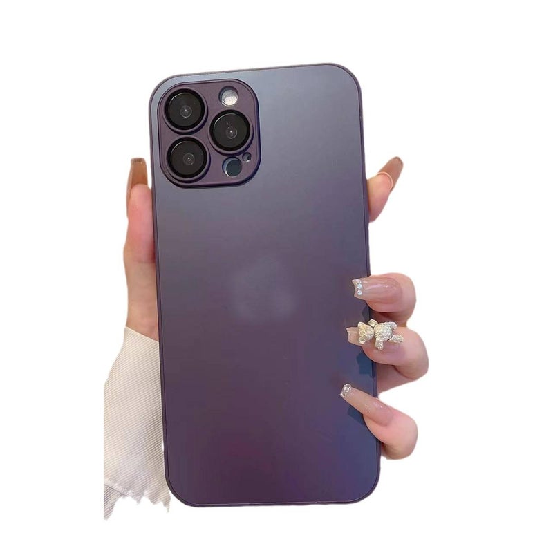 BB غطاء واقي بGlass لـ iPhone 14 / 14 Plus / 14 Pro / 14 Pro Max مع حماية من السقوط وحامي عدسة مدمج مع مقاوم للصدمات مع حماية عدسة باللون Desert Gold باللون الذهبي - Image 5