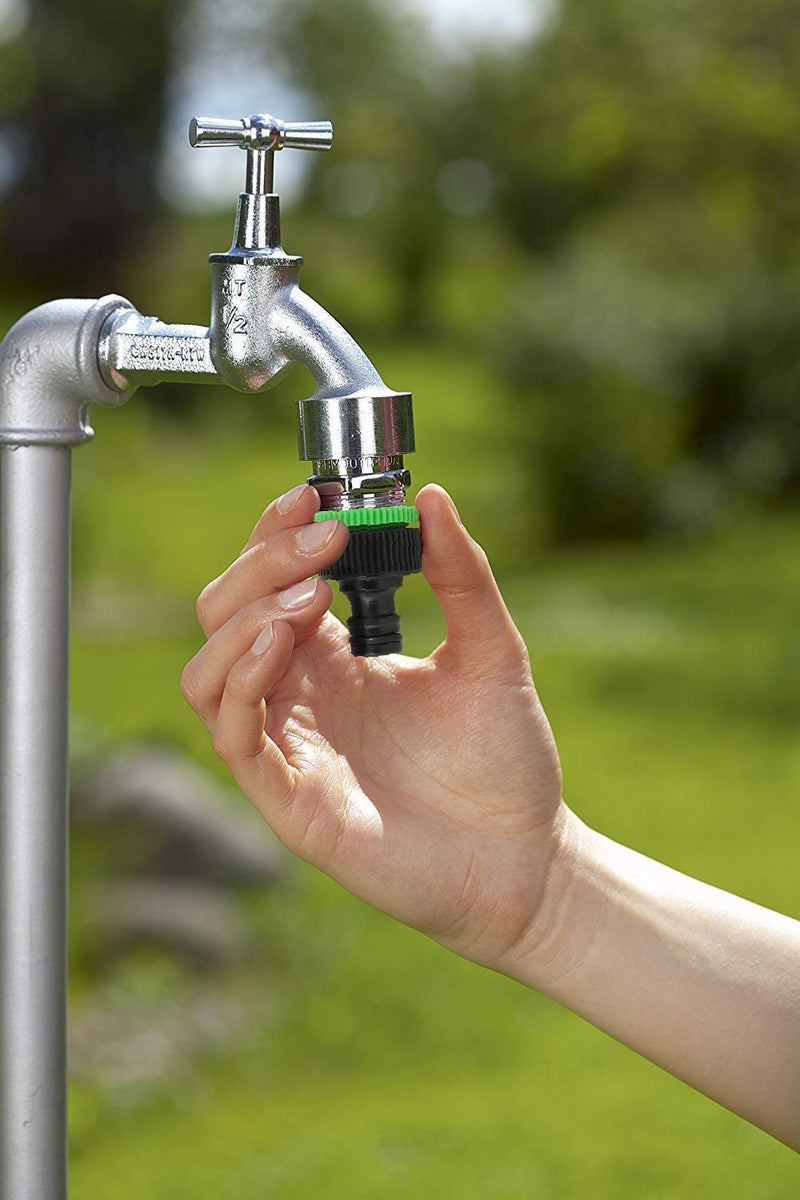 DIVINE TREE Universal 2-in-1 Adjustable 1/2 & 3/4 inch Female Tap Connector - Leak-Proof Heavy-Duty Quick Fit Garden Hose Adapter for Home, Outdoor Watering, Car Wash & Irrigation System - Image 5