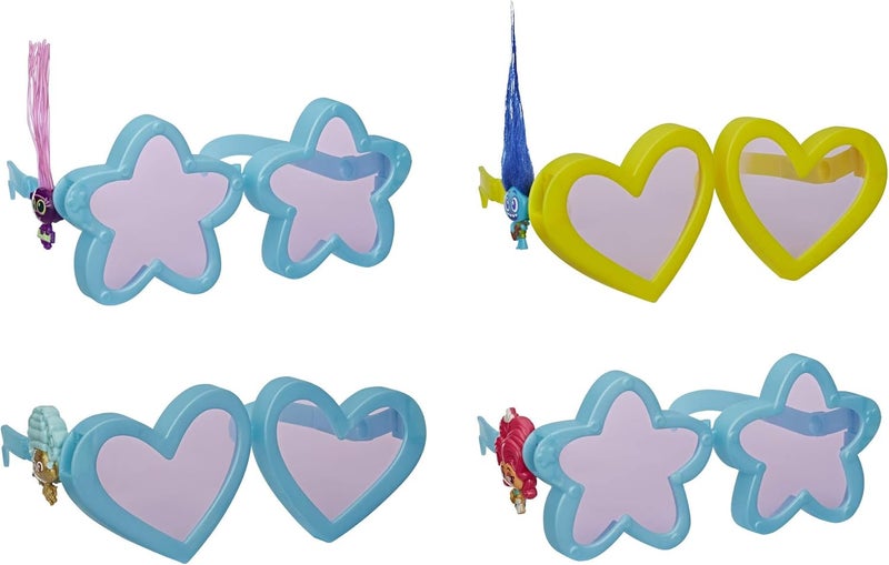 Trolls DREAMWORKS TROLLS World Tour Tiny Dancers Surprise 4Pack Series 1 Tiny Dancers Dolls Clips Rings and Glasses Toy for Kids 4 and Up E9133 - Image 4