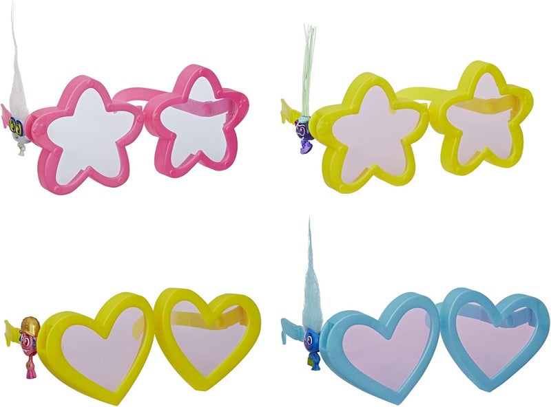Trolls DREAMWORKS TROLLS World Tour Tiny Dancers Surprise 4Pack Series 1 Tiny Dancers Dolls Clips Rings and Glasses Toy for Kids 4 and Up E9133 - Image 2