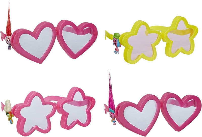 Trolls DREAMWORKS TROLLS World Tour Tiny Dancers Surprise 4Pack Series 1 Tiny Dancers Dolls Clips Rings and Glasses Toy for Kids 4 and Up E9133 - Image 3
