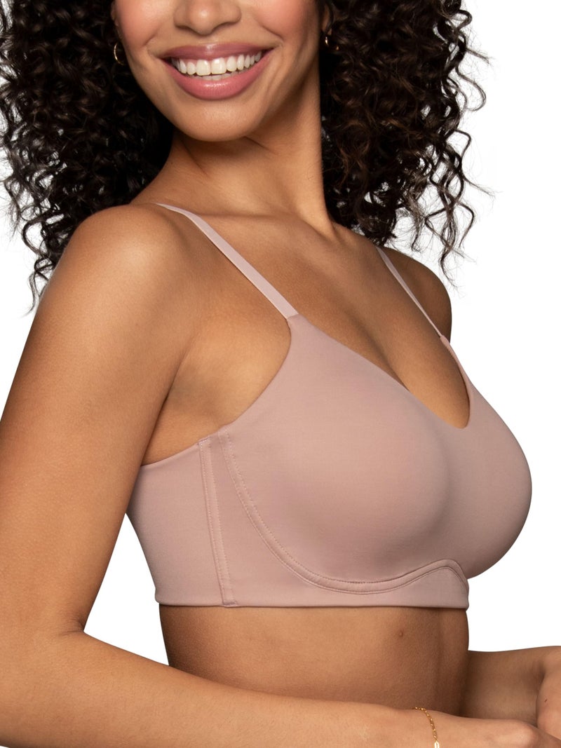 Vanity Fair Women's Wireless Bra, Soft Smoothing Fabrics & Breathable Cups, Simple Sizing Available S-3XL, Baked Blush - Image 2