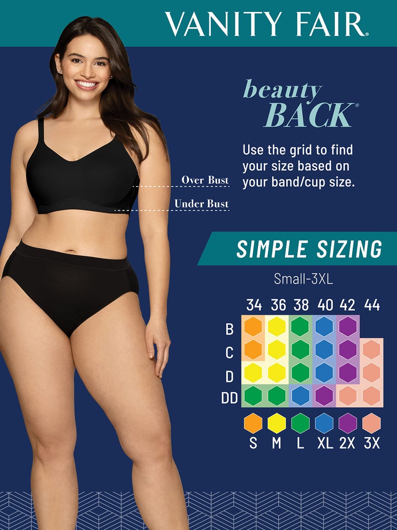 Vanity Fair Women's Wireless Bra, Soft Smoothing Fabrics & Breathable Cups, Simple Sizing Available S-3XL, Baked Blush - Image 5
