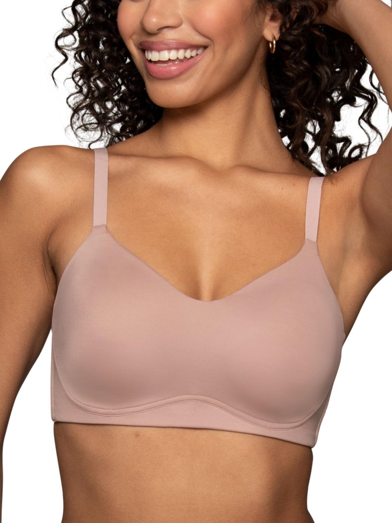Vanity Fair Women's Wireless Bra, Soft Smoothing Fabrics & Breathable Cups, Simple Sizing Available S-3XL, Baked Blush - Image 1