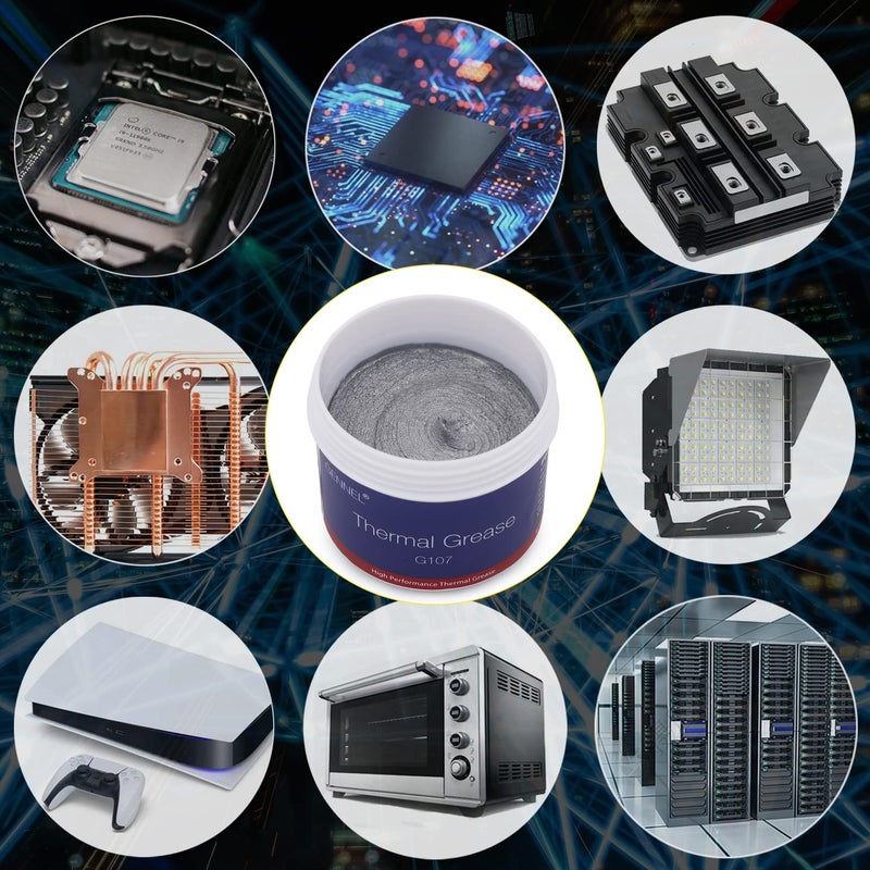 GENNEL G107 100Grams Silver Thermal Paste, High Performance Thermal Conductive Compound Grease, Heatsink Paste for CPU GPU LED IC PS4 Xbox Ovens - Image 3