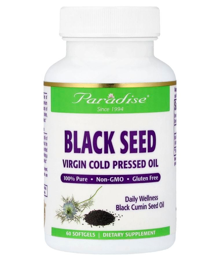 Paradise Herbs Black Seed 60 Softgels (500 mg per Softgel)