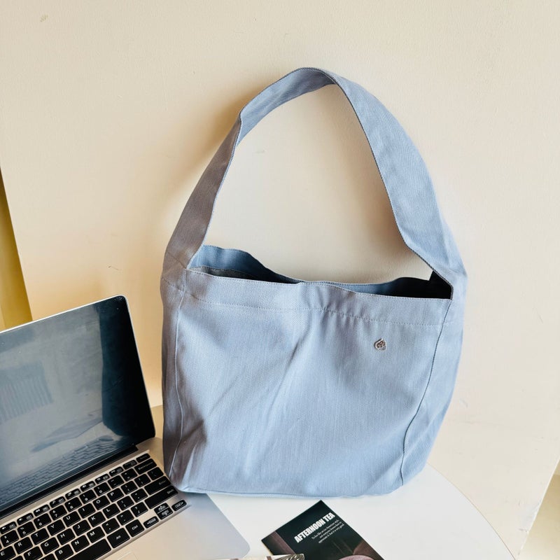 Korean-Style Solid Color High-Grade Large-Capacity Shoulder Bag Women'S Plush Hand Bag Lazy Style All-Match Tote Bag - Image 4