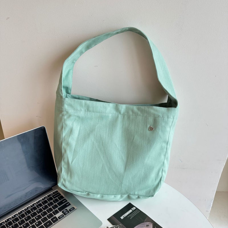 Korean-Style Solid Color High-Grade Large-Capacity Shoulder Bag Women'S Plush Hand Bag Lazy Style All-Match Tote Bag - Image 3