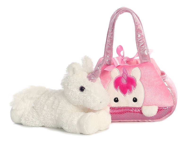 AuroraÂ® Fashionable Fancy Palsâ„¢ Peek-A-Booâ„¢ Unicorn Stuffed Animal - Plush with Stylish Purse for Dress Up Fun - Perfect for Kids 3+ Years, Costumes, and Birthdays - Multicolor 7 Inches - Image 3