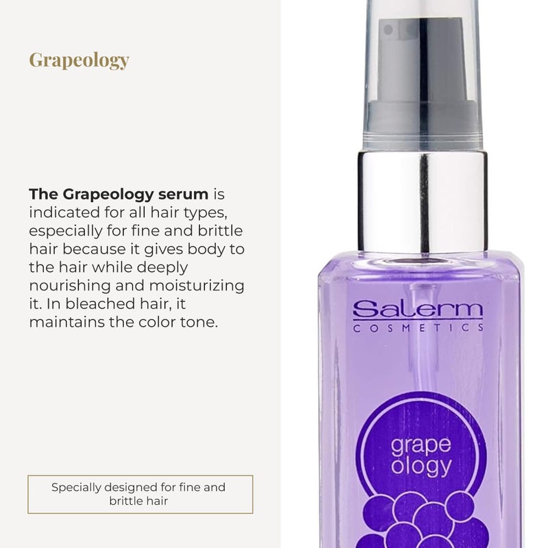 SALERM - Grape Seed Oil - Salerm Grapeology Biokera Natura - 60 ml - Split Ends Repair - Hydrating Serum for Dry and Damaged Hair - Antioxidant - for White or Bleached Hair - Image 2